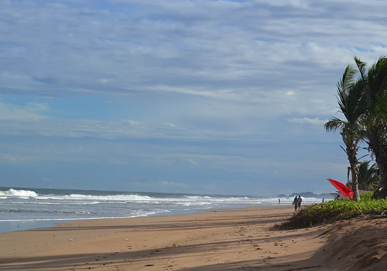 A romantic walk along Blanchisseuse Beach