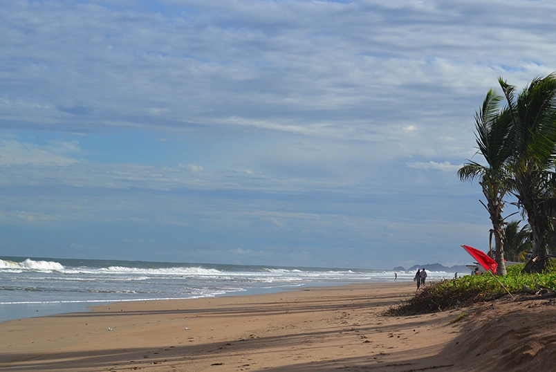 A romantic walk along Blanchisseuse Beach