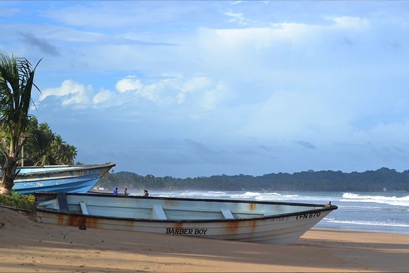 Boats at Blanchisseuse Beach