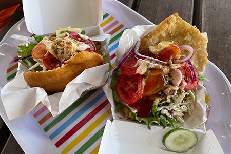 You cannot visit Maracas without devouring a Bake and Shark with all the condiments.